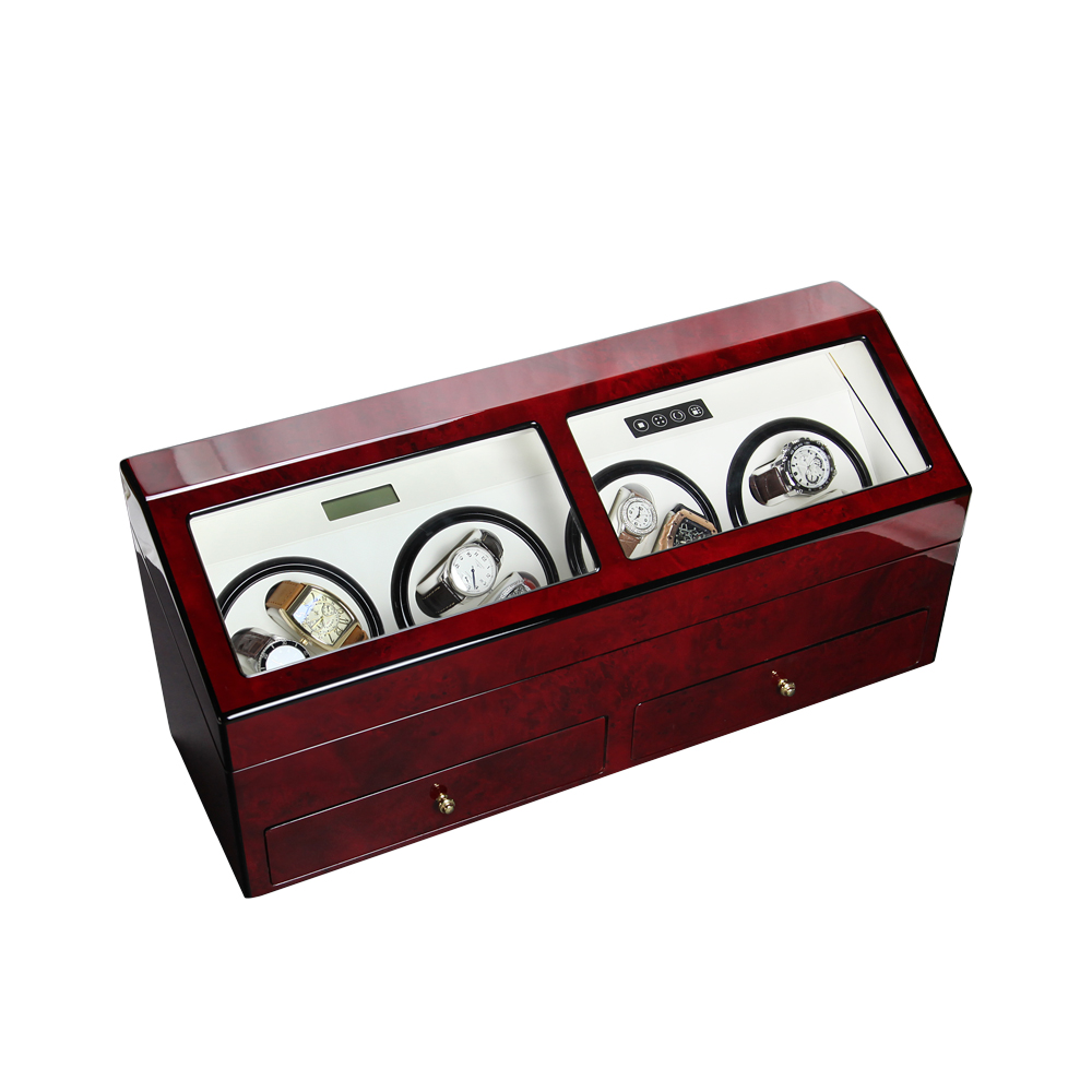 8 Slots Automatic Motor Wooden Watch Winder
