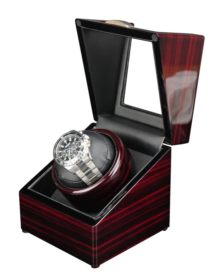 Creative High Popularity Personalized Automatic Rotating Luxury Single Wooden Watch Winder For Men