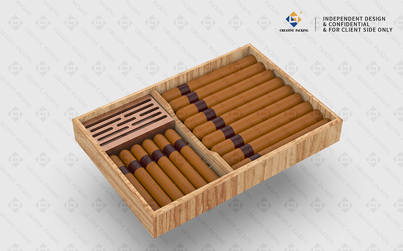 Custom Logo Design Empty Wood Cigar Box Manufacture