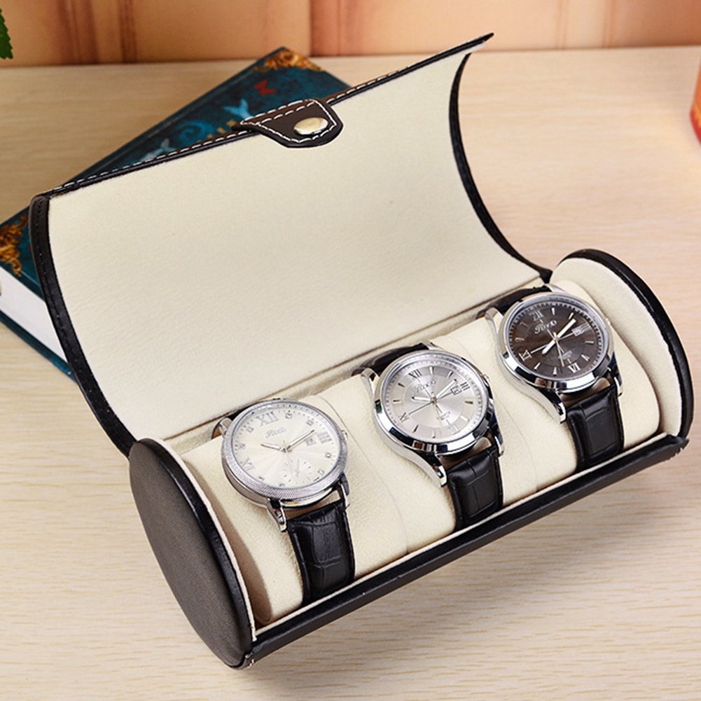 Professional custom high quality travel PU leather watch boxes