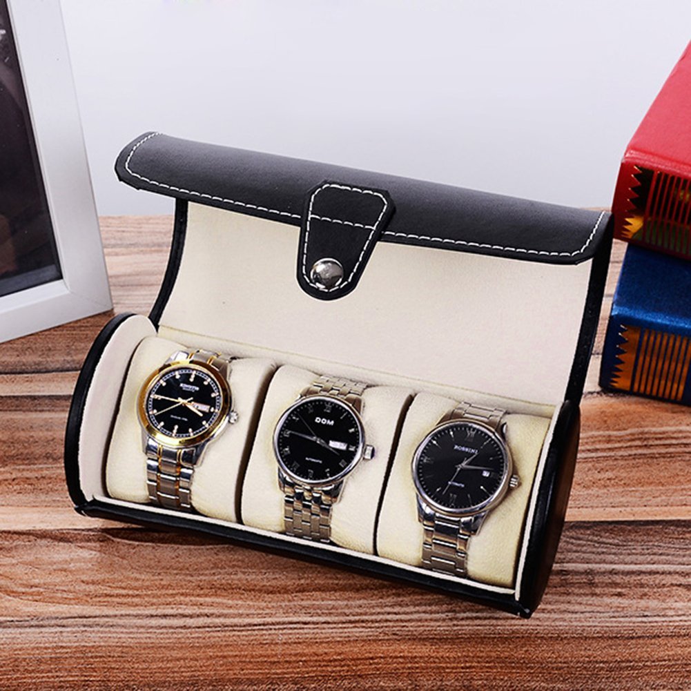 Professional custom high quality travel PU leather watch boxes