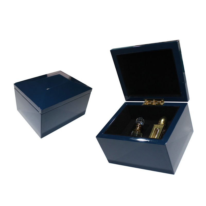 China Supplier Make Cool Blue Arabian Wooden Perfume Gift Box for Women