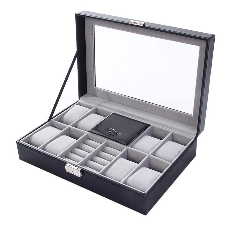 Custom wholesale high quality PU leather watch jewelry boxes