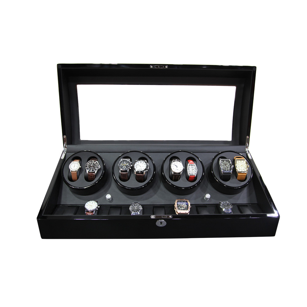 New Design High Gloss Paint Black Wooden Automatic Watch Winder