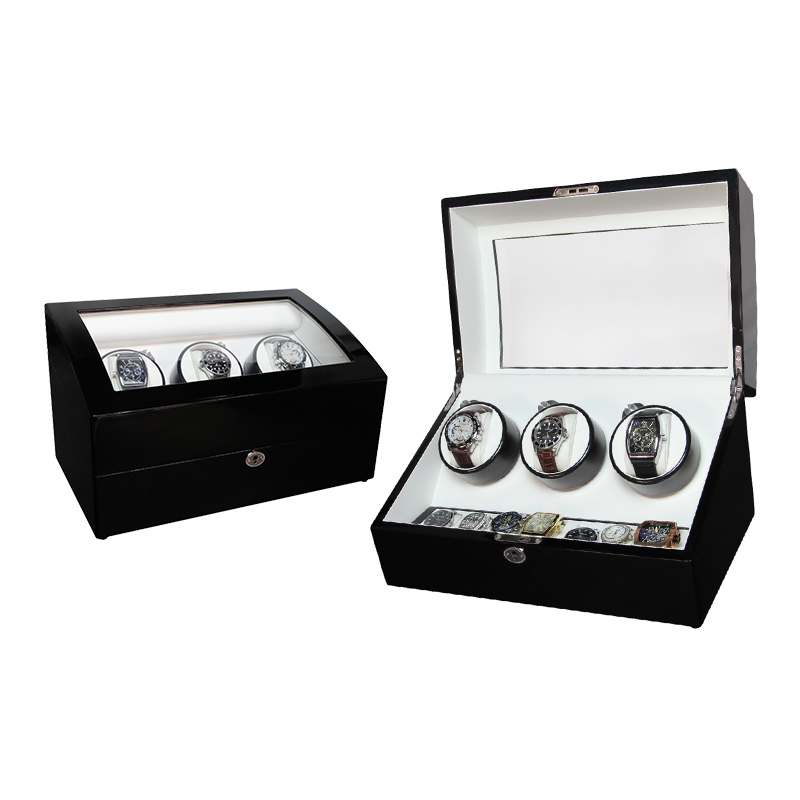 3+7 Automatic Wood Mechanical Wrist Watch Winder Box