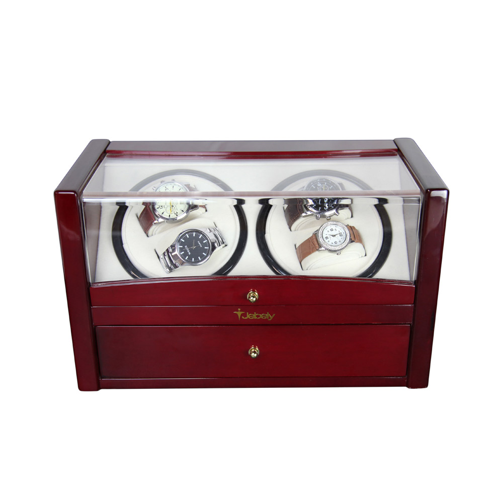Custom Watch Shaker 4+5 Luxury Wooden Watch Winder For Home Use Or Collection Black Color Watch Winder Wooden