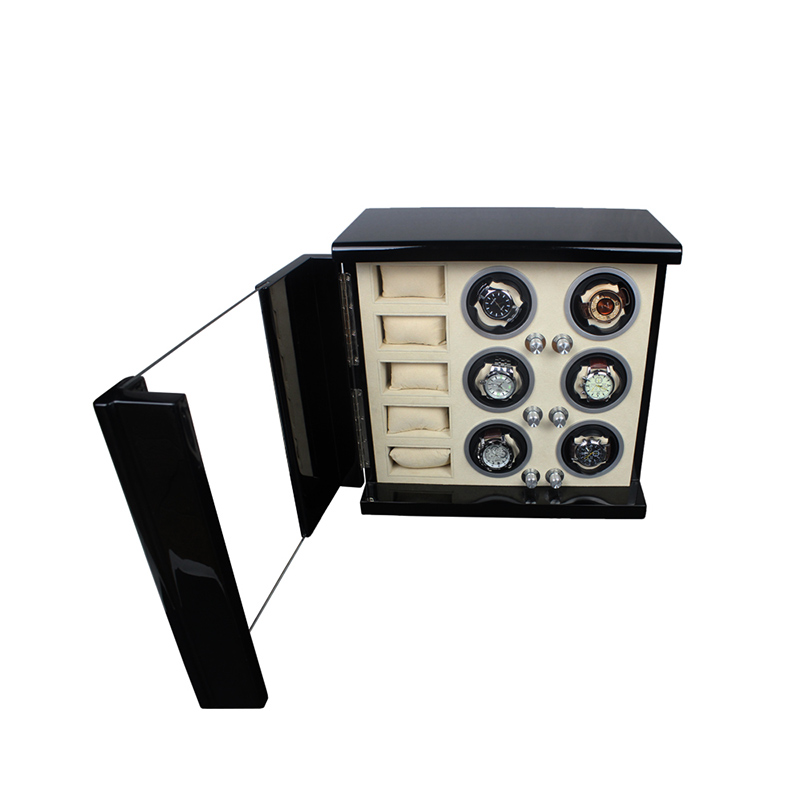 Pure black Piano Lacquer Wood Watch Winder Box