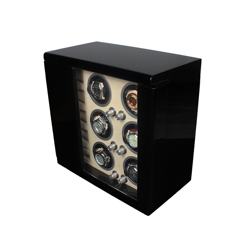 Pure black Piano Lacquer Wood Watch Winder Box