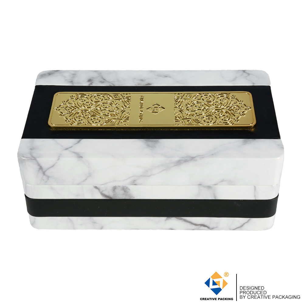 Luxury Arabic Design Marble Texture Wooden Perfume Box
