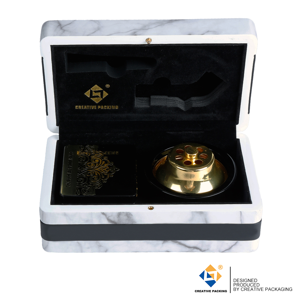 Luxury Arabic Design Marble Texture Wooden Perfume Box