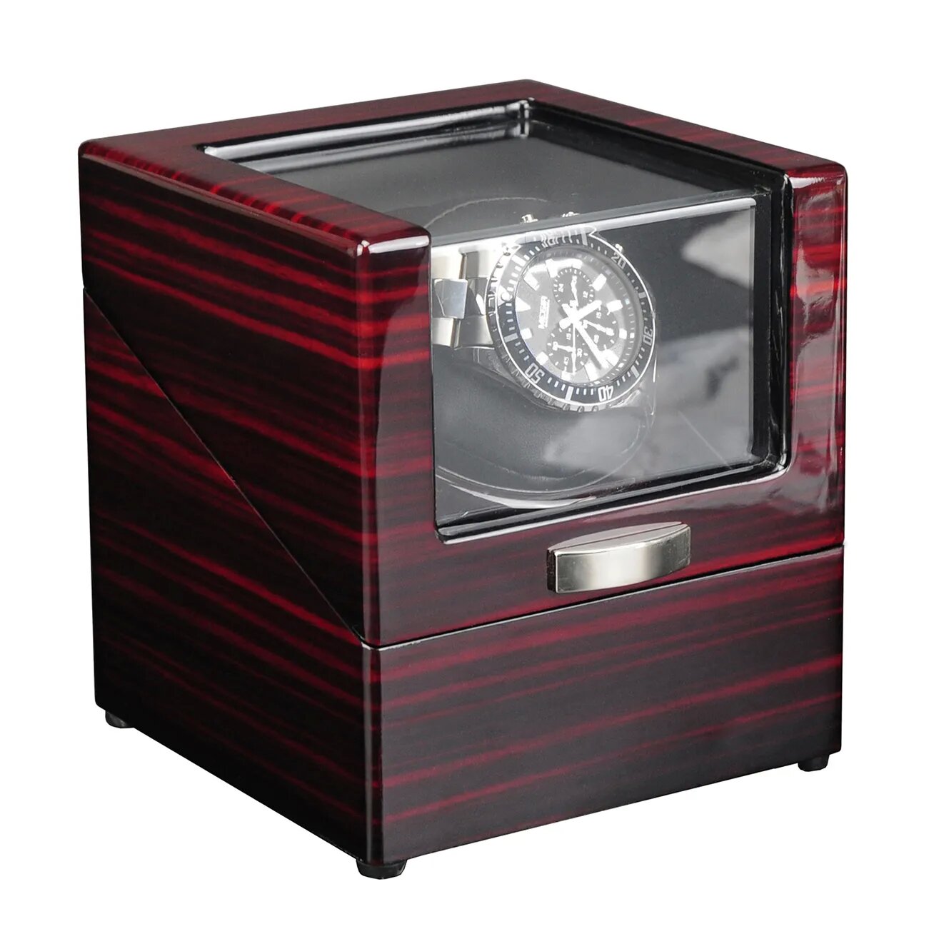 Creative High Popularity Personalized Automatic Rotating Luxury Single Wooden Watch Winder For Men