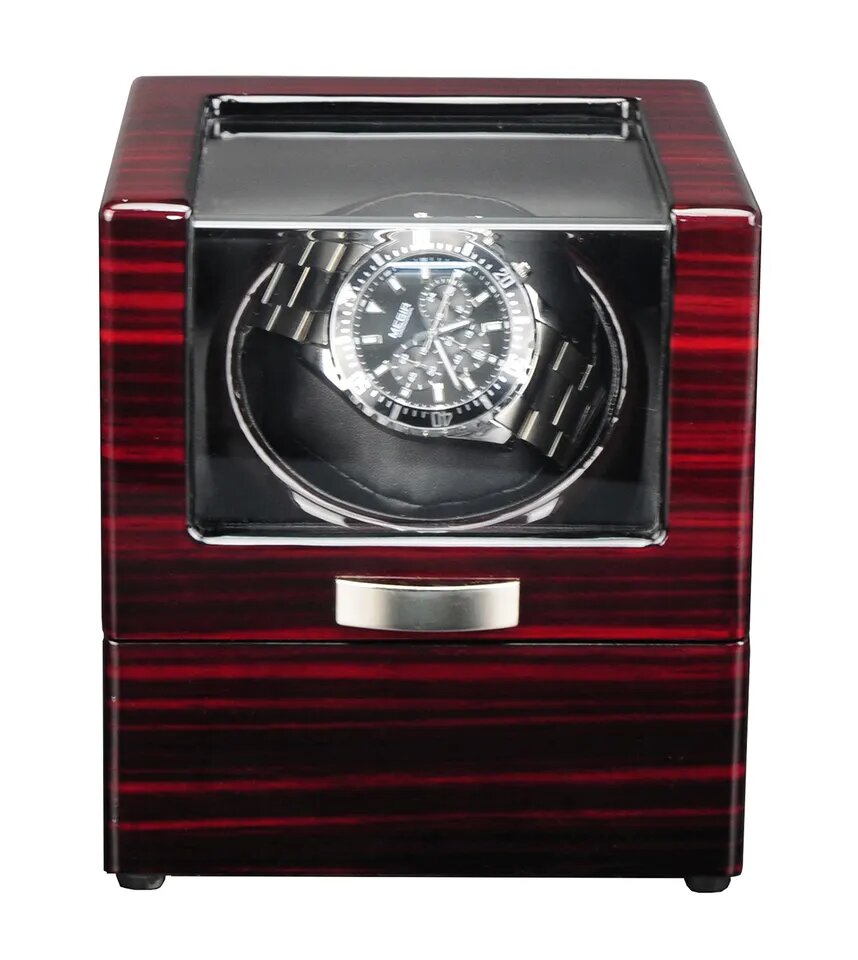 Creative High Popularity Personalized Automatic Rotating Luxury Single Wooden Watch Winder For Men