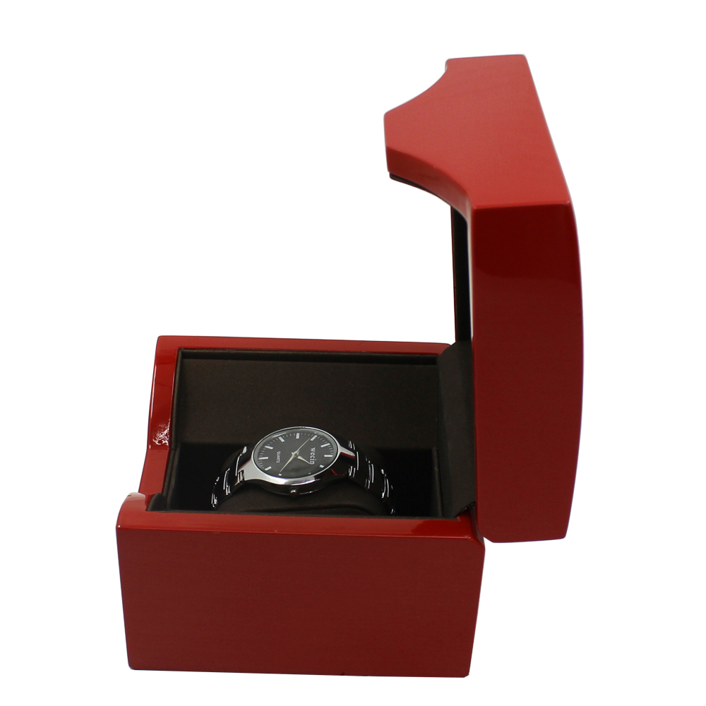 luxury custom logo popular wooden watch mens packaging case PU leather storage gift watch box