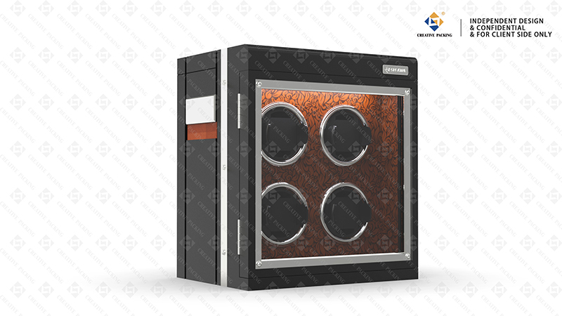 Custom Luxury 1 2 3 4 6 9 12 Slots LCD Remote Control Screen Touch Led Wooden Orbit Watch Winder Box Safe Automatic