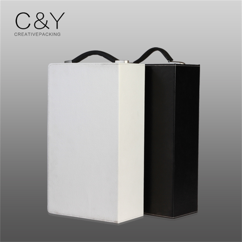 Exquisite Buckle Design Leather Wine Box Customization