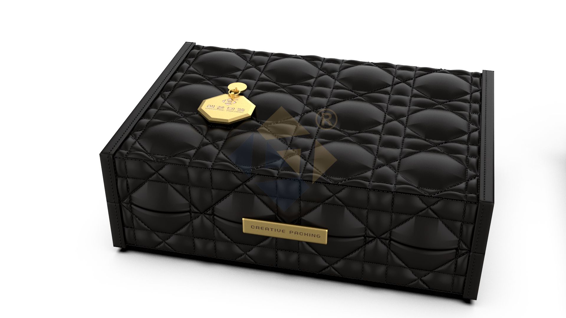 Lambskin antique bag pattern perfume gift box