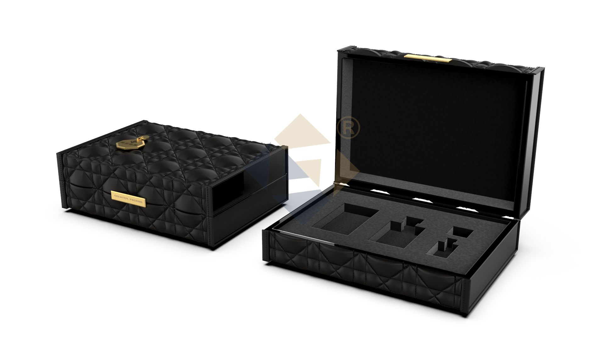 Lambskin antique bag pattern perfume gift box