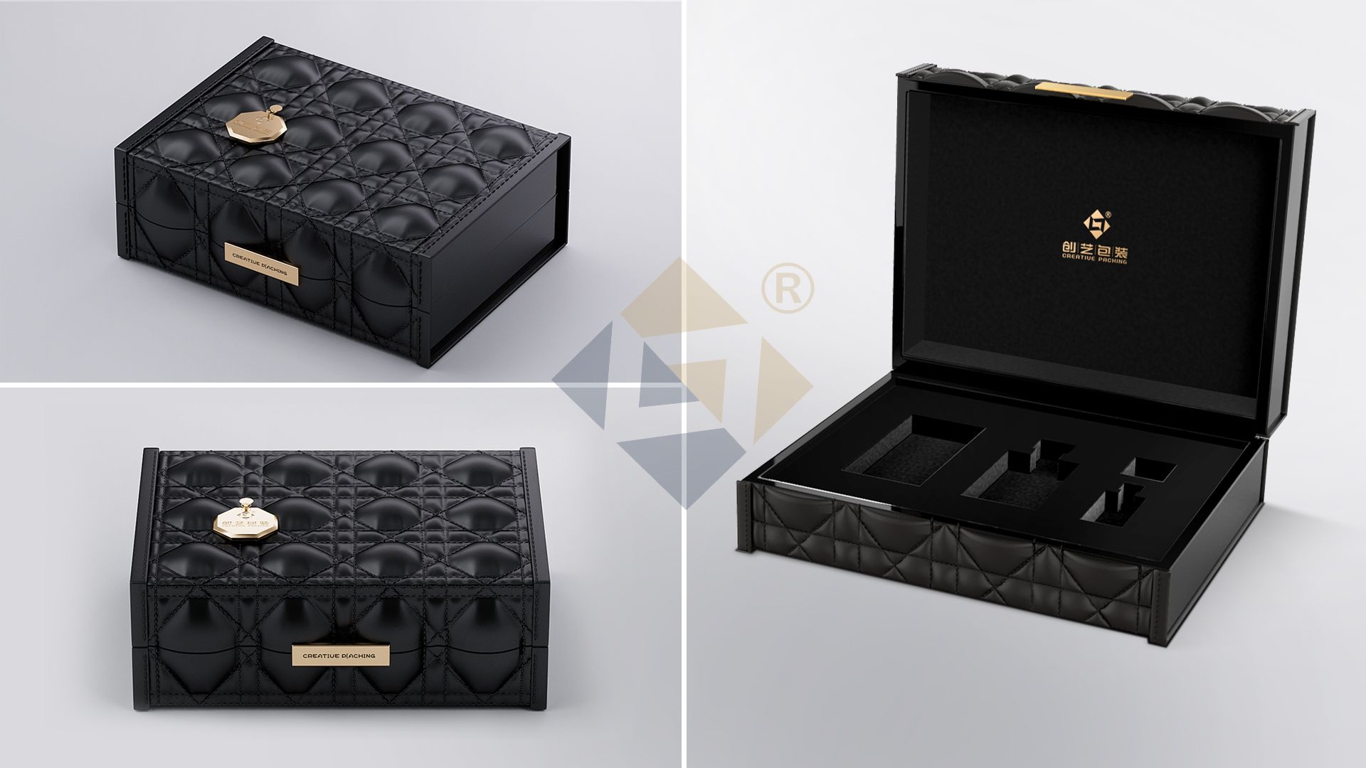 Lambskin antique bag pattern perfume gift box