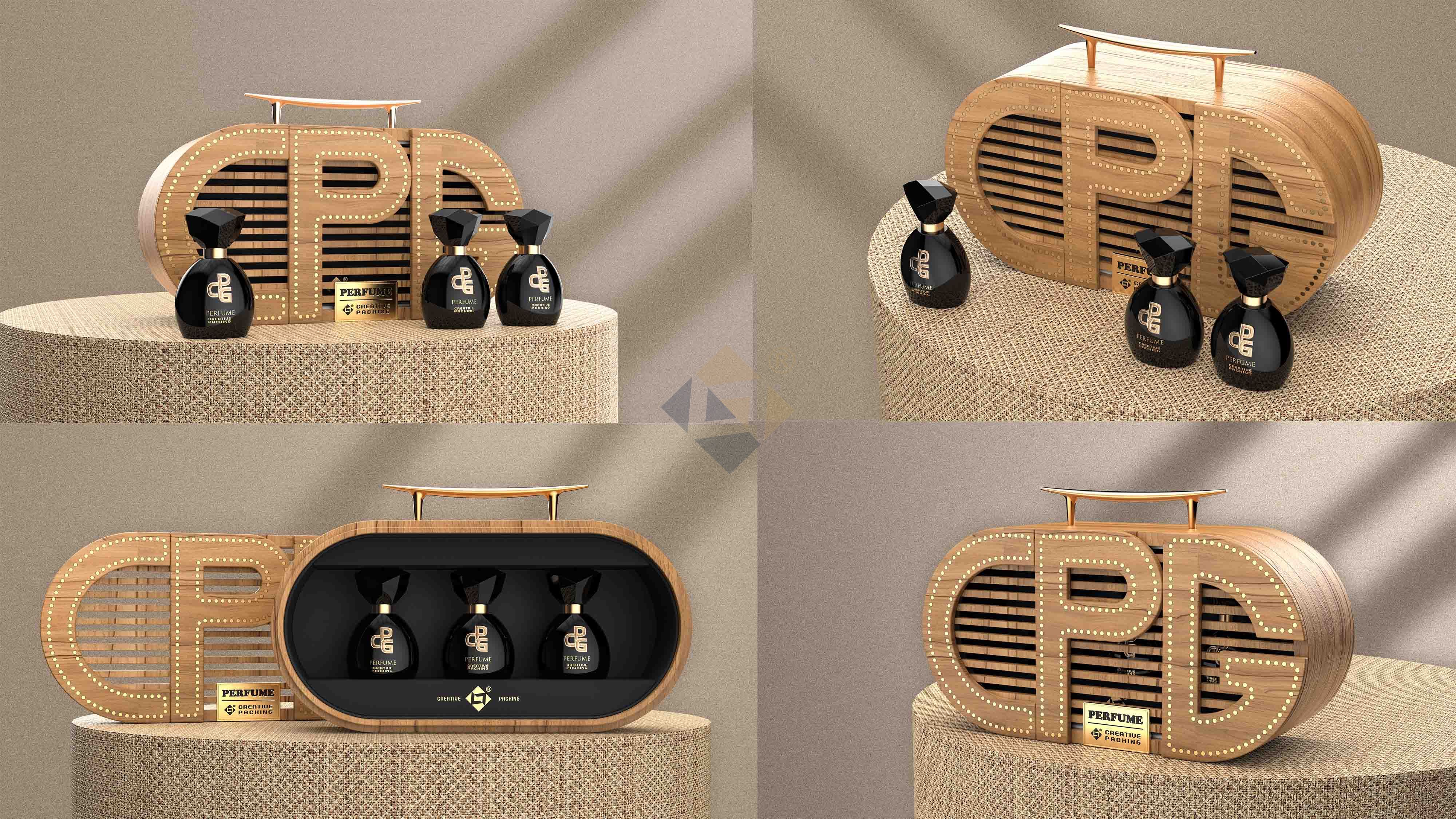 Leather Perfume Box Handbag